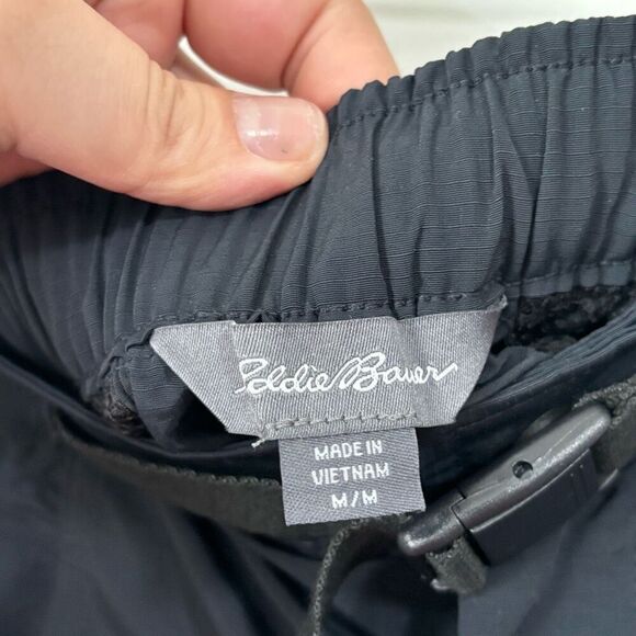 Eddie Bauer Black Ripstop Utility Nylon Outdoor Shorts Mens Medium - Picture 3 of 5